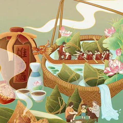 “粽叶飘香话端午，创意手工品民俗”—定远镇中心幼儿园大班组端午节系列活动