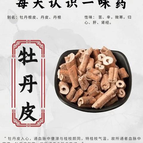 略说牡丹皮：牡丹苦寒，破血通经，血分有热，无汗骨蒸