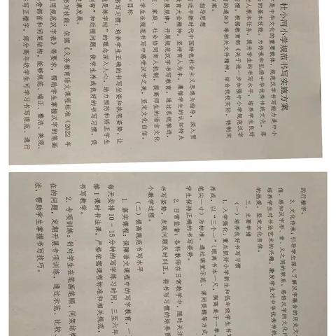 书写规范字，传承华夏文明——杜小河小学规范化书写活动