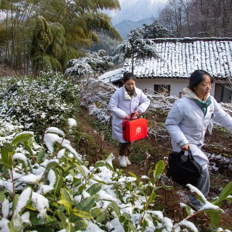 冰雪送温情，金华塔石乡卫生院医疗团队坚守送医服务