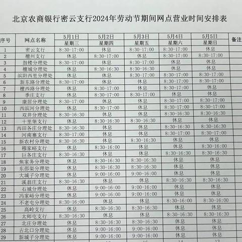 2024年五一放假通知