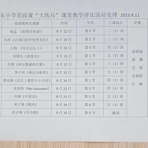 上好思政课   当好引路人——西咸新区沣西新城大王东小学思政课“大练兵”活动