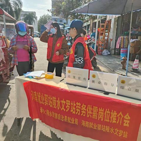 2025年1月8日文罗就业驿站开展“就业援助”劳务供需岗位推介活动