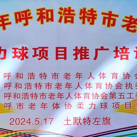 呼和浩特市老年人体育协会 柔力球项目培训班在土左旗开班了