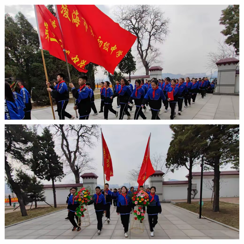 缅怀先烈 砥砺前行——凌海市第一初级中学&凌海市第二初级中学清明节祭扫烈士墓主题活动