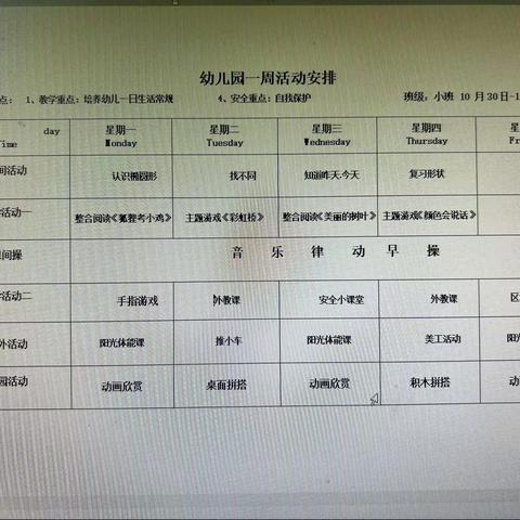 【起航幼儿园】小二班快乐的一周