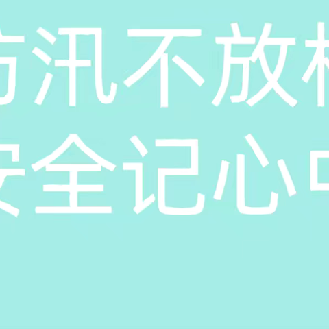 防汛不放松 安全记心中——银川市兴庆区第二十九幼儿园防汛安全温馨提示