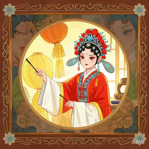 戏韵流芳映夕阳