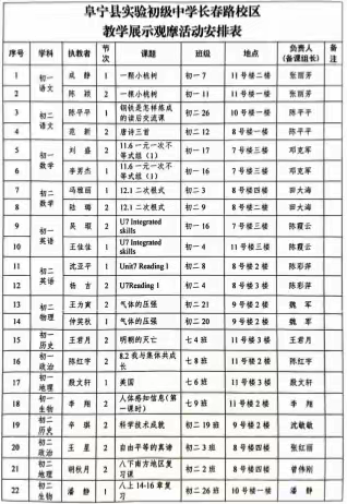 教有所得，研有所获          ——阜宁县实验初中长春路校区教学展示观摩活动