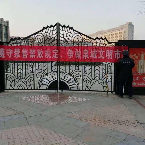 禁放烟花爆竹 你我共同参与——名辉豪庭社区开展“烟花爆竹禁燃禁放”巡查行动