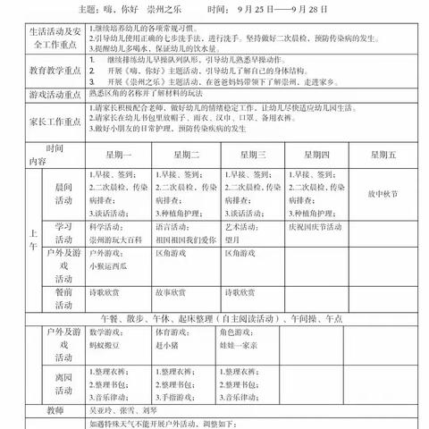 实幼西河里小四班第五周活动速递