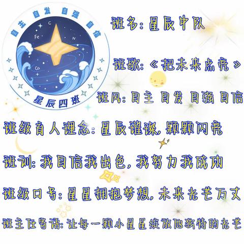 渠外小学一年级4班“星辰中队✨”班级风采（第9期）