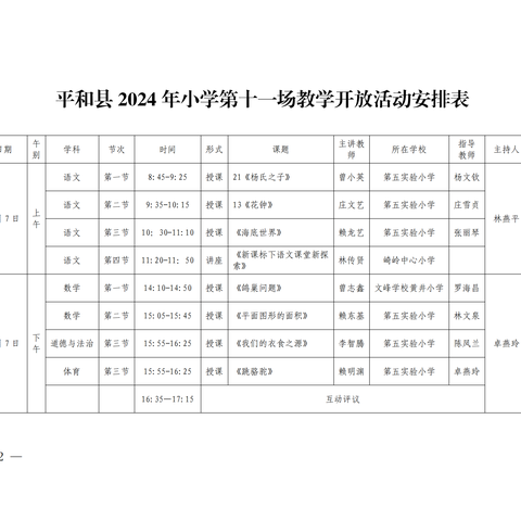 借教研之风 开教学繁花 ——2024～2025学年上学期平和县美峰片区教研活动