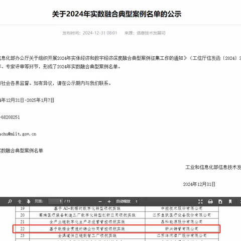 邯郸“国家级”   +1！新兴铸管入选国家工信部 “数字领航”企业！