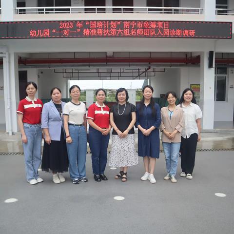 2023 年“国培计划”南宁市统筹项目幼儿园“一对一”精准帮扶第六组名师团队入园诊断调研活动