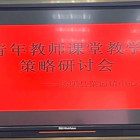 青年教师课堂教学策略研讨会                                                                     ——菜园镇中心学校