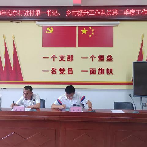 区委组织部对梅东村乡村振兴工作队进行考核