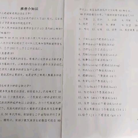 加大推普力度   筑牢强国语言基石--崔尔庄镇程庄子小学第27届推普周活动纪实