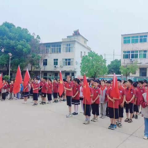 张庄乡直小学 红领巾爱祖国小学生 入队仪式