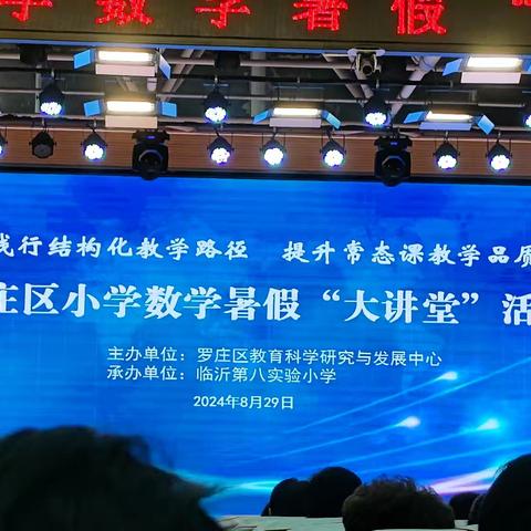 2024年罗庄区小学数学暑假“大讲堂”学习体会