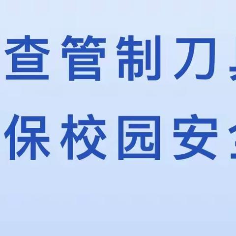 管制刀具排查 守护校园安全——理想幼儿园