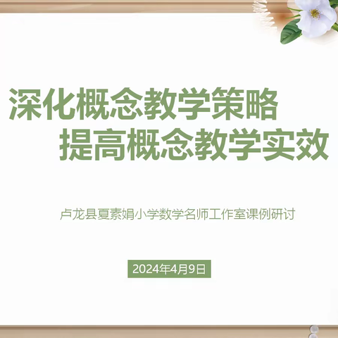 深化概念教学策略   提高概念教学实效