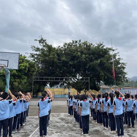 灵山县新圩镇塘坝小学党建引领“迎国庆，颂祖国”主题活动