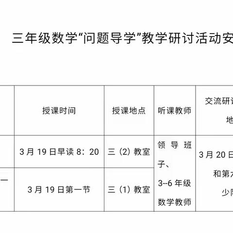 【东小·教研】问题导学 以学促效——西咸新区沣西新城大王东小学三年级数学教学研讨活动