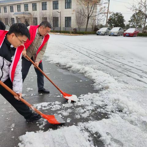 【党建引领】雪映党旗红，除冰暖人心