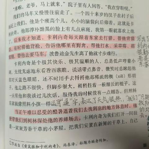 屠格涅夫的《庄稼汉卡利内奇》批注课 石龙区中心小学四（2）班