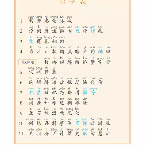 部编版三年级下册识字表、写字表、词语表，寒假练起来！