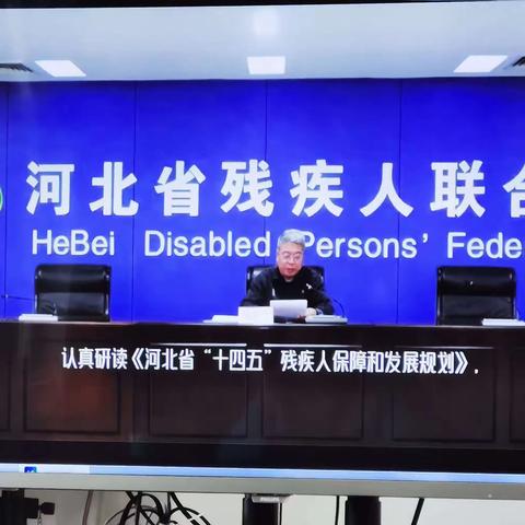 河北身精协学习贯彻党的二十大和中国残联第八次代表大会精神召开线上会议