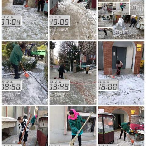 汗水消融坚冰雪，暖心清路保出行——建业天明漯河项目物业服务中心清理积雪在行动