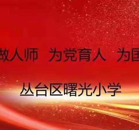 关爱学生幸福成长.师德师风篇——曙光小学争做四有好老师事迹展播（十九）