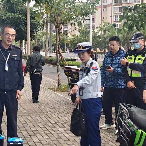 海口市开展电动自行车换电站点联合执法行动