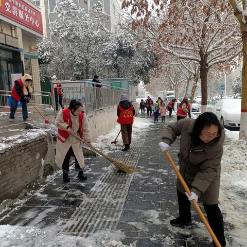 新华路街道锦园社区：扫雪志愿行 温情暖人心 志愿服务活动