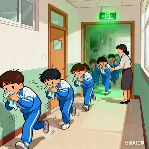 米庙镇一中2025年11月10日夜间消防安全疏散演练