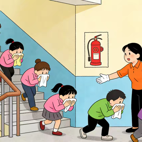 米庙镇一中消防安全演练