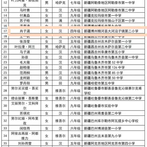 宋庆龄奖学金！精河县大河沿子镇第二小学学子上榜！