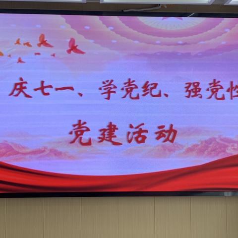 城北社区开展“庆七一、学党纪、强党性”主题党日活动