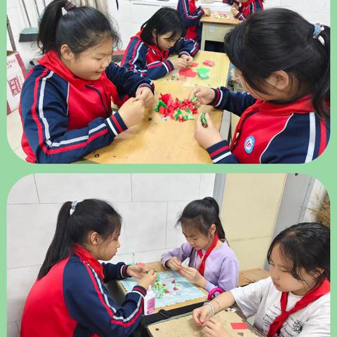 阳泉十中小学部2024-2025第一学期三角插折纸社团