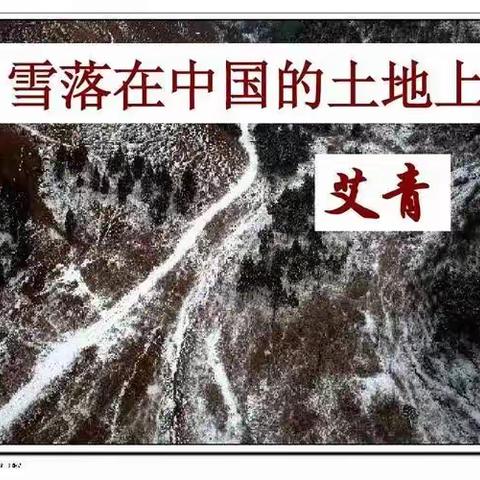 艾青诗选一一《雪落在中国的土地上》