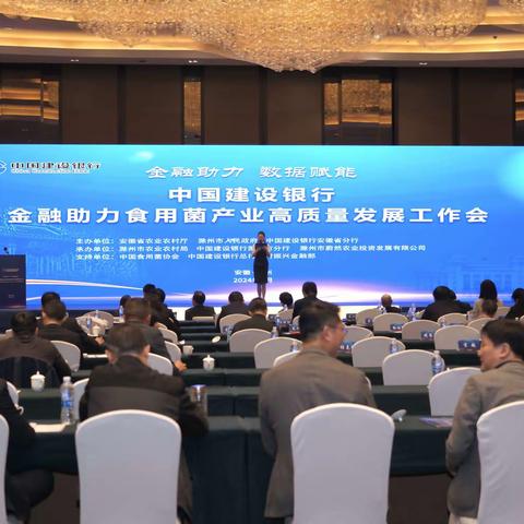 中国建设银行金融助力食用菌产业高质量发展工作会议在安徽滁州召开