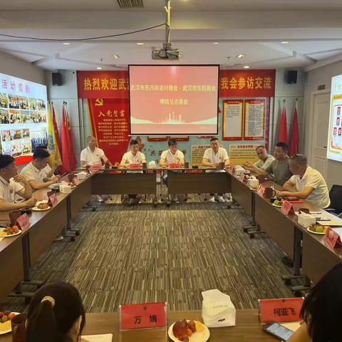 武汉市东西湖建材商会与武汉浙江东阳商会交流暨缔结友好商会活动纪实