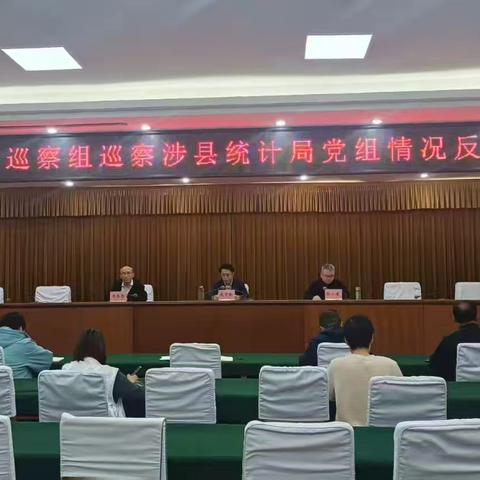 县委第一巡察组向县统计局党组反馈巡察情况