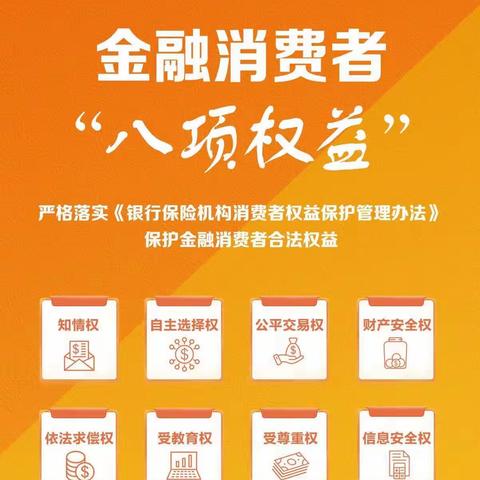金融消费者八项权益