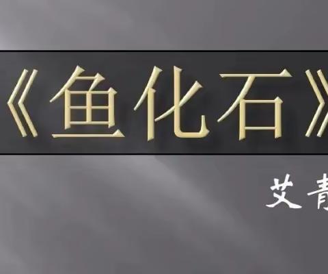 我读艾青诗选之《鱼化石》九一班陈星骅