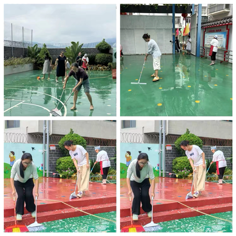 精心准备 “净”待相逢—— 红河县第二幼儿园开学前卫生清洁大扫除