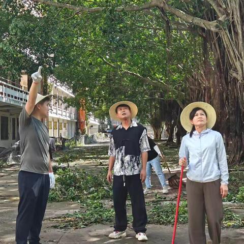 全力以“复”   重建有我｜澄迈县昆仑学校师生积极参与台风“摩羯”灾后恢复重建