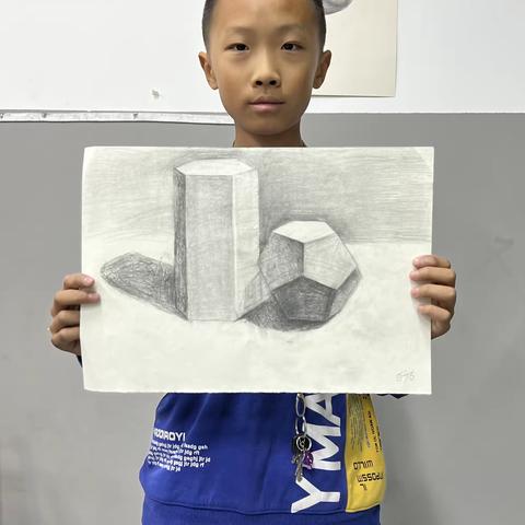 素描石膏几何体与静物临摹练习